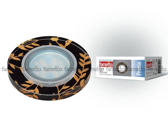 Встраиваемый светильник Fametto Peonia DLS-P204 GU5.3 CHROME/BLACK