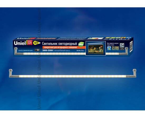 Подсветка для зеркал Uniel ULM-F31-5,5W/WW IP20 SILVER картон, изображение 2