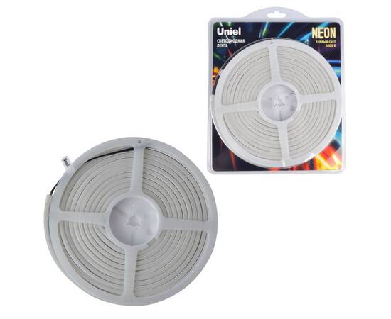 Светодиодная лента Uniel ULS-N01-2835-120LED/m-6mm-IP67-DC12V-9W/m-5M-3000K блистер