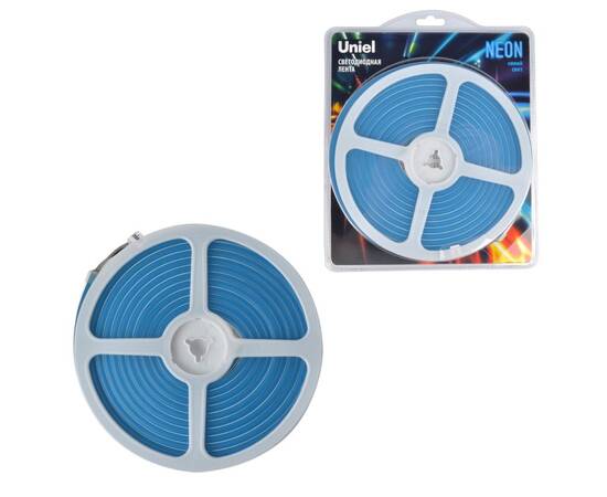 Светодиодная лента Uniel ULS-N01-2835-120LED/m-6mm-IP67-DC12V-9W/m-5M-BLUE блистер