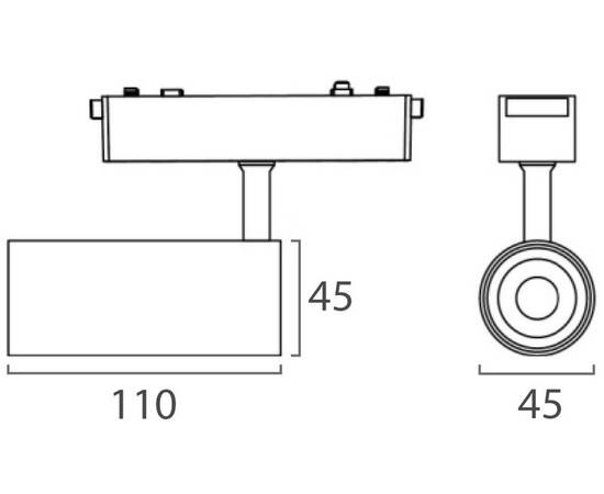 Трековый светодиодный светильник Italline IT09-9017 black 4000K, изображение 2