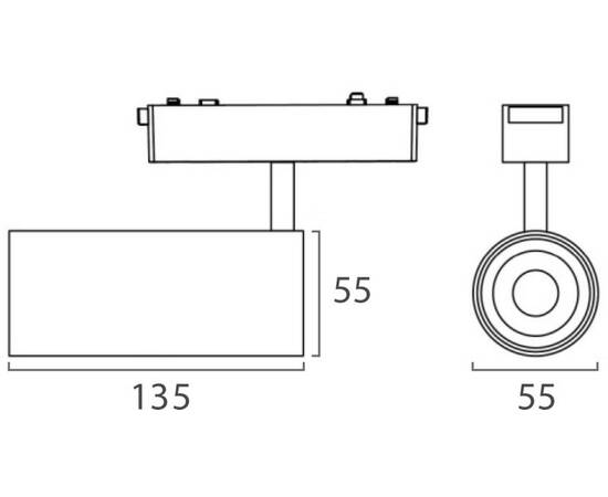Трековый светодиодный светильник Italline IT09-9018 black 3000K, изображение 2