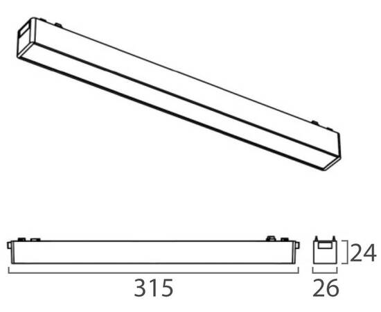 Трековый светодиодный светильник Italline IT09-9012 black 4000K, изображение 4