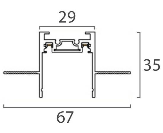 Шинопровод магнитный встраиваемый Italline Kreator IT09-9021 black tube, изображение 3
