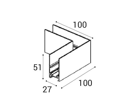 Коннектор L-образный Italline Atom IT012-5034 black, изображение 2