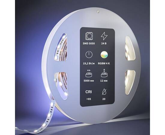 Светодиодная лента Maytoni 19,2W/m 60LED/m 5050SMD дневной белый + RGB 5M 201135, изображение 3