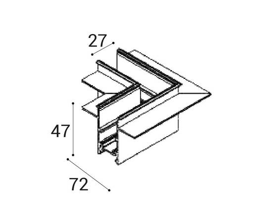 Коннектор L-образный Italline Atom IT012-5032 black, изображение 2