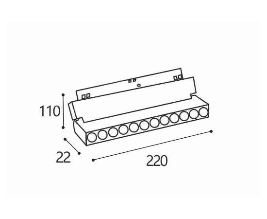 Трековый светодиодный светильник Italline IT012-5023 black 3000K, изображение 2