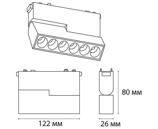 Трековый светодиодный светильник Italline IT09-9014 black 3000K, изображение 2