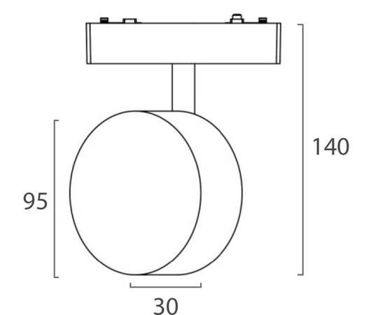 Трековый светодиодный светильник Italline IT09-9019 black 3000K, изображение 2