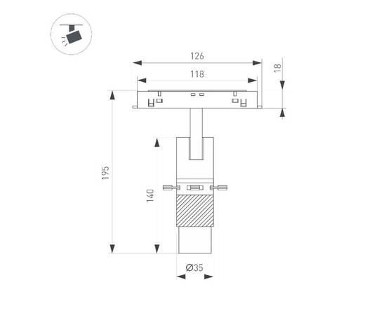 Трековый светодиодный светильник Arlight Mag-Orient-Spot-Crop-Zoom-TC-R35-6W Warm3000 045067 (#акция#), изображение 7
