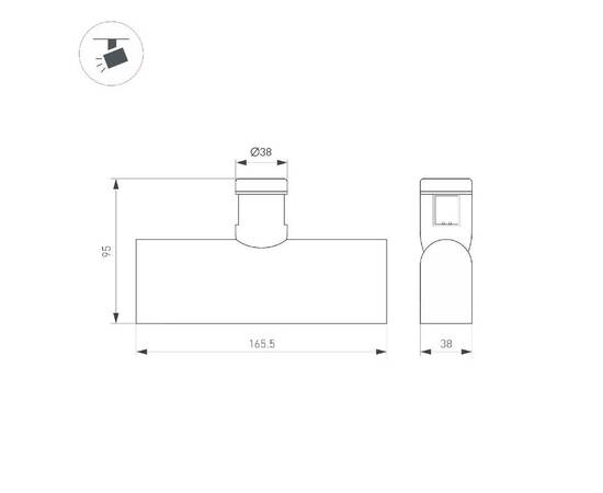 Трековый светодиодный светильник Arlight Art-Apriori-Laser-L165-8W Warm3000 039283 (#акция#), изображение 3