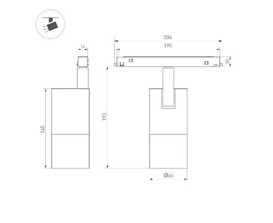 Трековый светодиодный светильник Arlight Mag-Orient-Spot-Zoom-R65-15W Day4000 038950 (#акция#), изображение 3