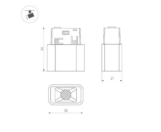 Трековый светодиодный светильник Arlight Mag-Orient-Baby-S36x21-2W Day4000 046622 (#акция#), изображение 3