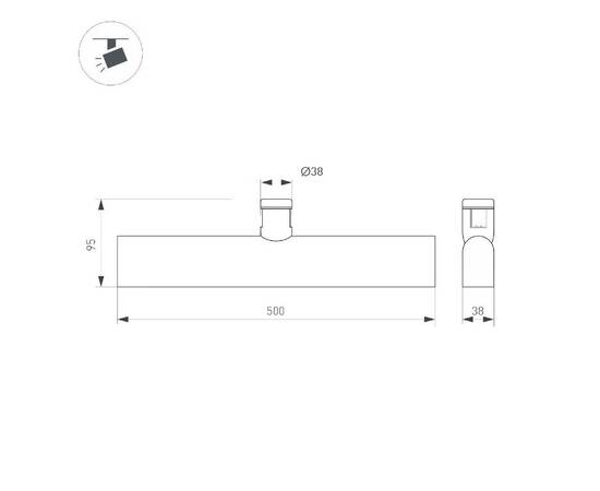 Трековый светодиодный светильник Arlight Art-Apriori-Flat-L500-15W Warm3000 039295 (#акция#), изображение 3