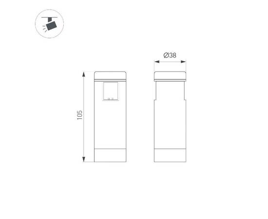 Трековый светодиодный светильник Arlight Art-Apriori-Spot-R40-8W Warm3000 039298 (#акция#), изображение 3