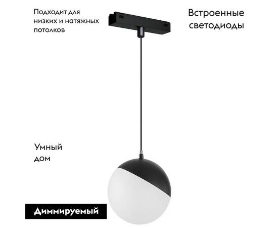 Трековый светодиодный светильник Arlight Mag-Vibe-Emisfero-Hang-R100-6W Day4000-Mix 044815 (#акция#), изображение 2