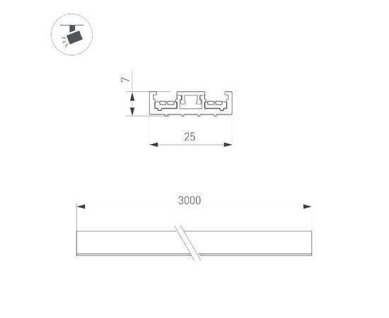 Шинопровод Arlight Mag-Vibe-Track-257-3000 044506 (#акция#), изображение 2
