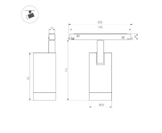 Трековый светодиодный светильник Arlight Mag-Orient-Spot-R35-6W Day4000-Mix 043910 (#акция#), изображение 4