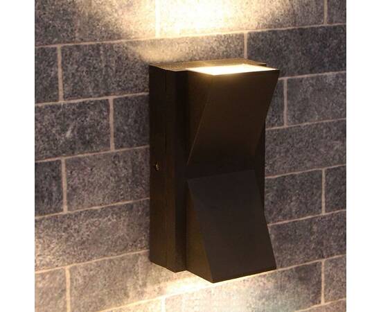 Уличный настенный светодиодный светильник Arte Lamp Gunter A6306AL-2BK, изображение 4