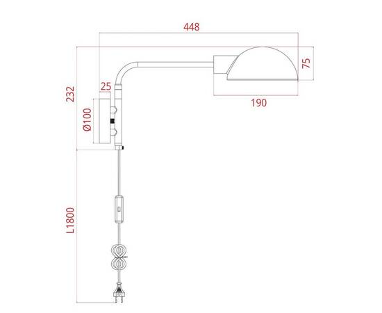 Бра Arte Lamp Zetta A7055AP-1BK, изображение 2