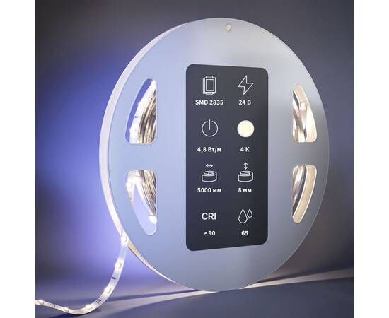 Светодиодная влагозащищенная лента Maytoni 4,8W/m 60LED/m 2835SMD дневной белый 5M 201014, изображение 3