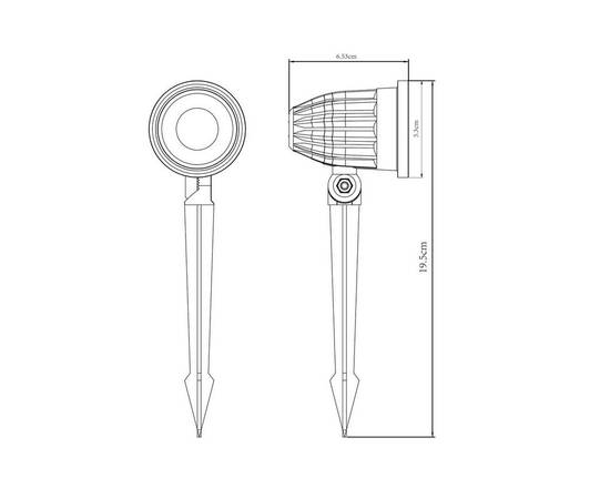 Ландшафтный светодиодный светильник Arte Lamp Elsie A1127IN-1BK, изображение 2