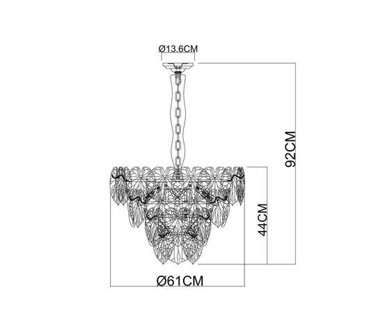 Подвесной светильник Arte Lamp Kapri A4078LM-9CC, изображение 2