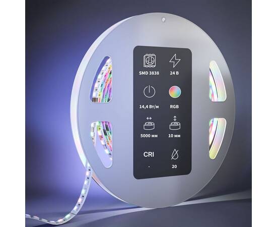 Светодиодная лента 14,4W/m 120LED/m 3838SMD RGB/RGBW 5M 201131, изображение 3