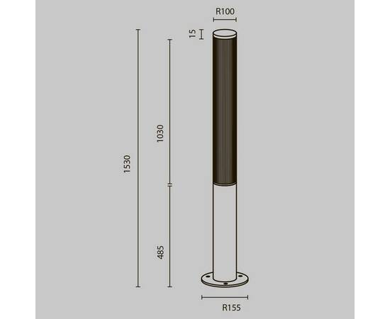 Садово-парковый светодиодный светильник Maytoni Ster O467FL-L70B3K, изображение 2