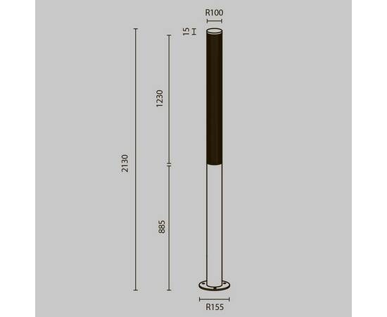 Садово-парковый светодиодный светильник Maytoni Ster O467FL-L100B3K, изображение 2