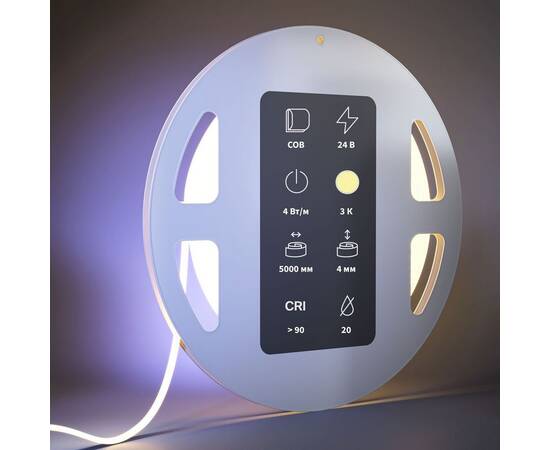 Светодиодная лента Maytoni 4W/m 480LED/m COB теплый белый 5M 201065, изображение 3