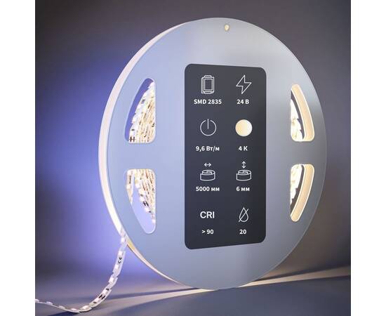Светодиодная лента Maytoni 9,6W/m 120LED/m 2835SMD дневной белый 5M 201138, изображение 3