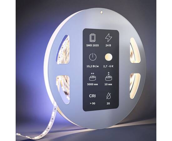 Светодиодная лента Maytoni 19,2W/m 140LED/m 2835SMD 5M от теплого до холодного 201124, изображение 3