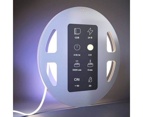 Светодиодная лента Maytoni 4W/m 300LED/m COB дневной белый 5M 201066, изображение 3