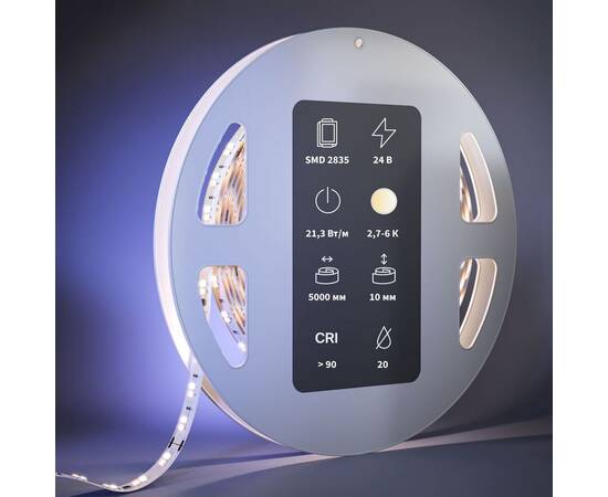 Светодиодная лента Maytoni 21,3W/m 168LED/m 2835SMD 5M от теплого до холодного 201127, изображение 3