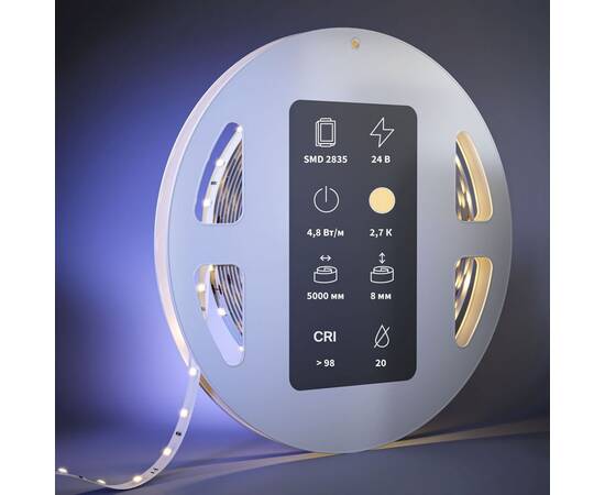 Светодиодная лента Maytoni 4,8W/m 60LED/m 2835SMD теплый белый 5M 201081, изображение 3
