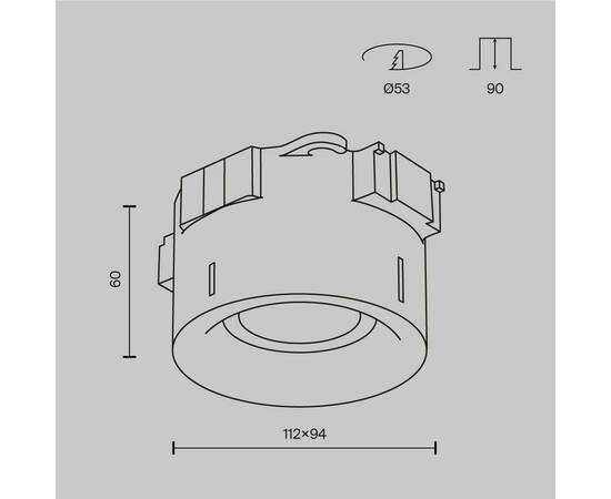 Встраиваемый светильник Maytoni Technical Intro DL111-GU10-W, изображение 4