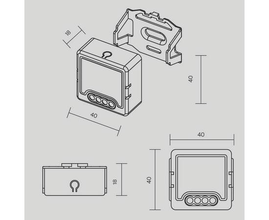 Wi-Fi выключатель двухканальный (без нуля) Maytoni Technical Smart home MSN001, изображение 2