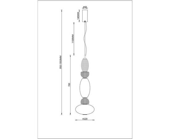Подвесной светодиодный светильник Divinare Ambra 5016/17 SP-20, изображение 2