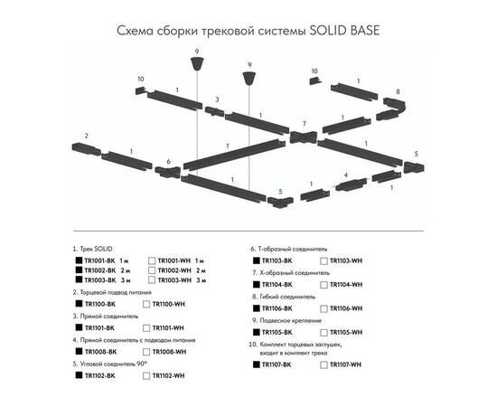 Шинопровод Denkirs Solid Base TR1001-WH/1, изображение 2