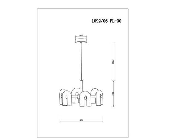 Подвесная светодиодная люстра Divinare Twins 1092/06 PL-30, изображение 2