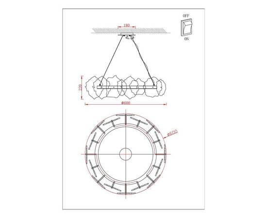 Подвесной светодиодный светильник Divinare Eleanor 1713/17 SP-100, изображение 2