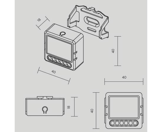 Wi-Fi выключатель двухканальный (без нуля) Maytoni Technical Smart home MSN002, изображение 2