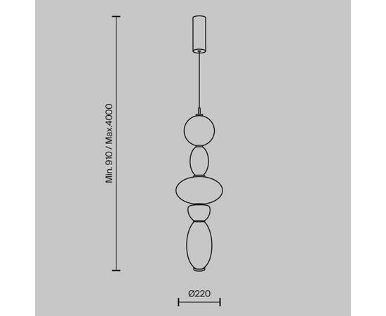 Подвесной светодиодный светильник Maytoni Adore MOD297PL-L24BS3K1 (#акция#), изображение 7