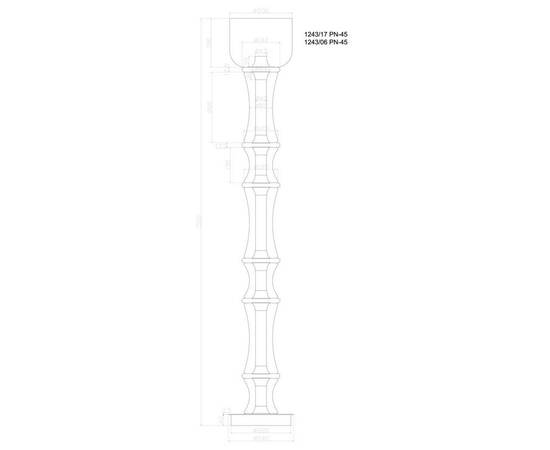 Торшер Divinare Volturn 1243/17 PN-45, изображение 2