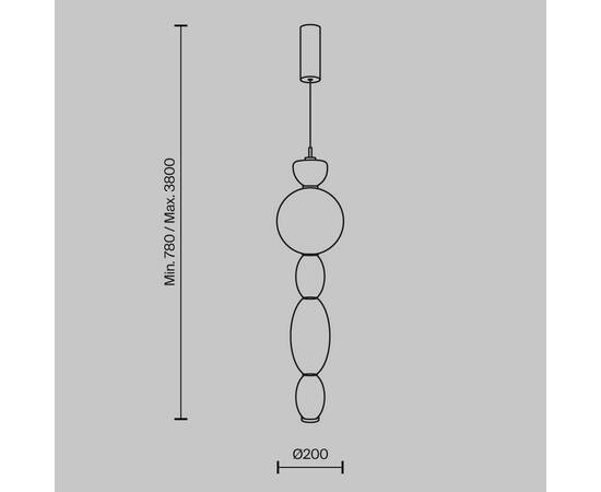 Подвесной светодиодный светильник Maytoni Adore MOD297PL-L17BS3K (#акция#), изображение 7