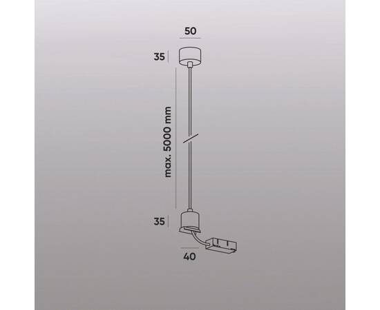 Подвод питания для подвесного монтажа трека SMART BASE TR2124-BK, изображение 5