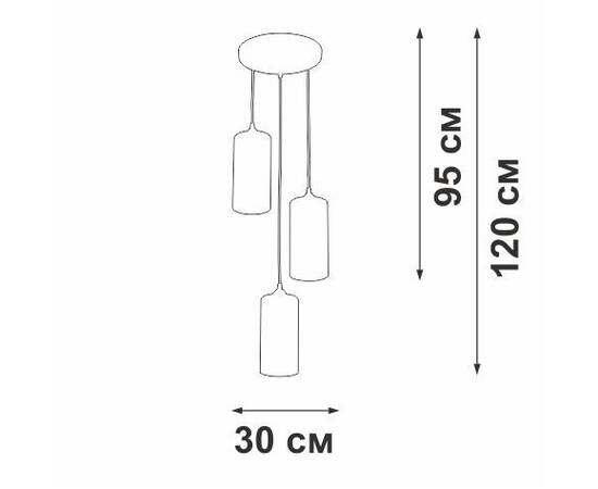 Подвесная люстра Vitaluce V2732/3S, изображение 2