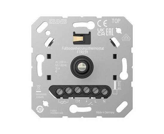 Механизм терморегулятора пола JUNG с датчиком пола 4 м FTR231
